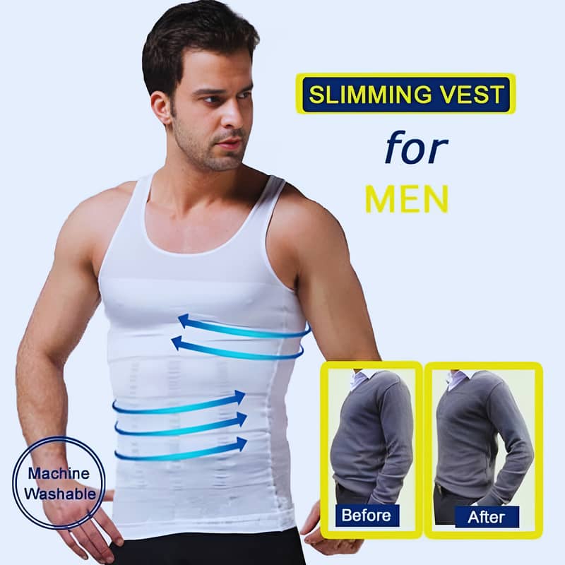 Slim N Lift Men Tummy Slimming Vest Men’s Slimming Shirt 0