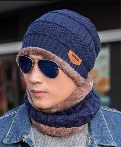 Unisex Winter Caps With Neck Warmer In Different Unique Colors 4