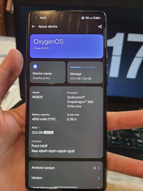 One plus 8 pro condition 10/10 12gb 256gb 7