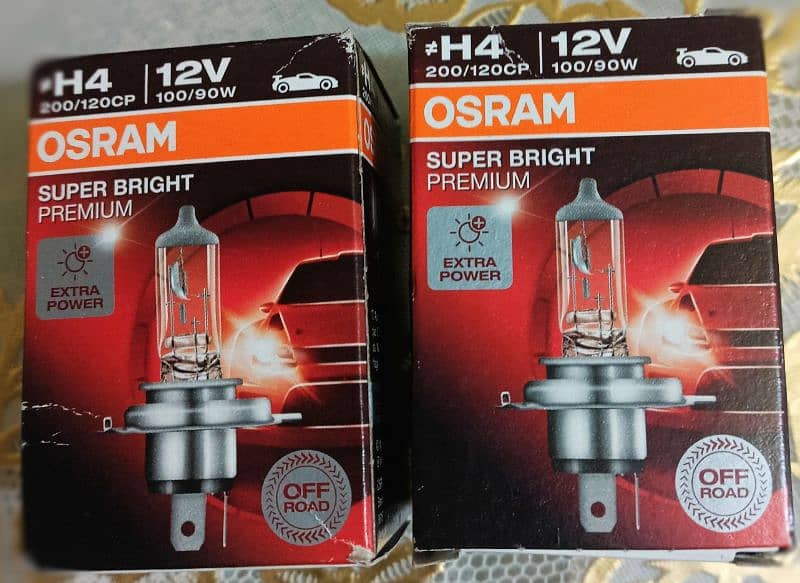 Osram bulb Germany made 100/90 watt H4 type for sale 0