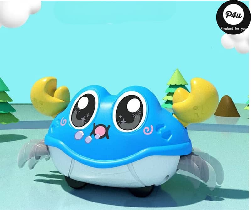 (سینسنگ کرالنگ کیکڑا کھلونا، بیبی کے لئے ٹمی ٹائم کھلونا) Crawling Toy 5