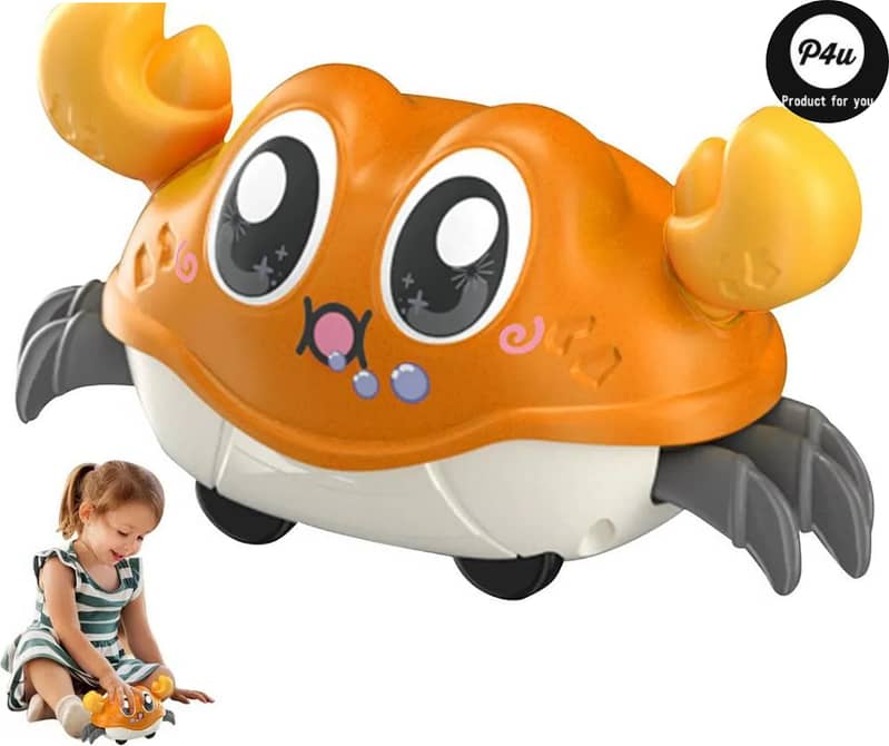 (سینسنگ کرالنگ کیکڑا کھلونا، بیبی کے لئے ٹمی ٹائم کھلونا) Crawling Toy 8