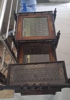 3 Portion Wooden Style Tea Trolley