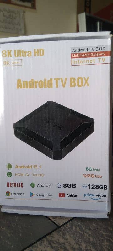 Android Box X 96Q Availbl; LED LCD&TV Conect; 8GB 128 Rom :;version 15 0