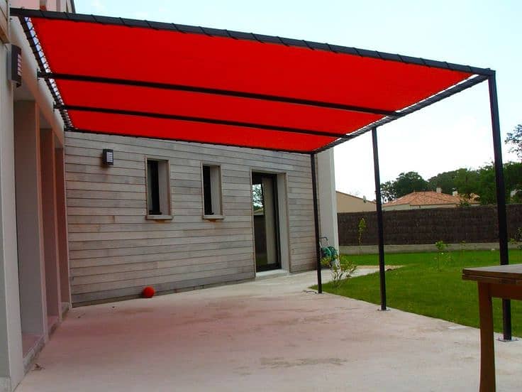 fiberglass shed\car parking shade\car shed\Fiber Shades\Tensile Shade 17