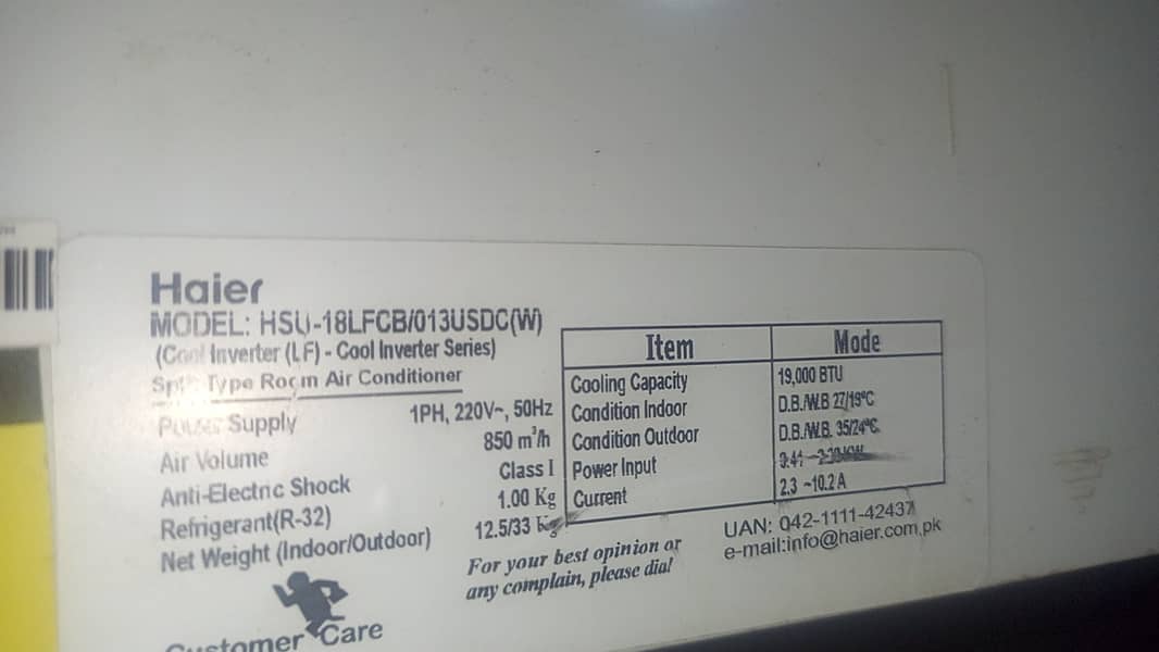 Home Used Haier DCInverter AC for Sale 1