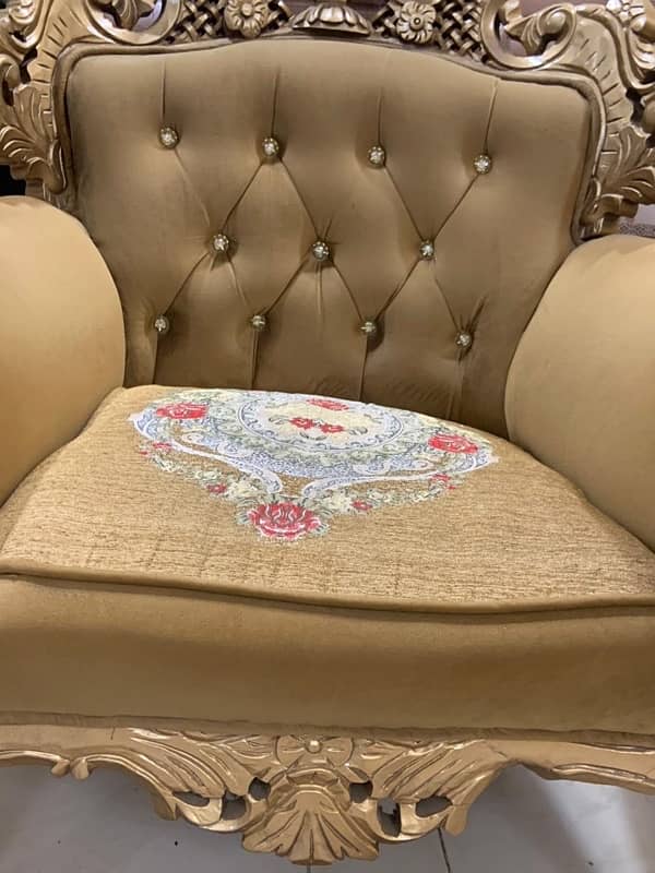 seater sofaa Golden color 1