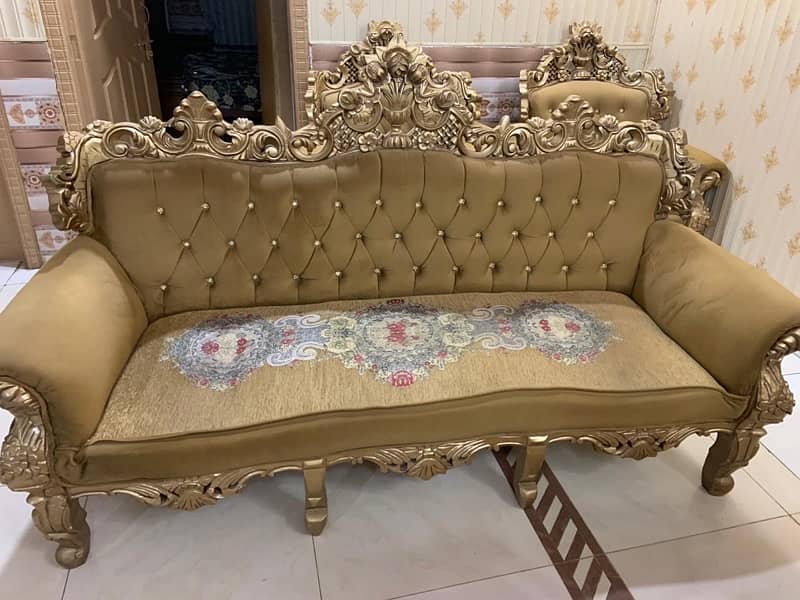 seater sofaa Golden color 4