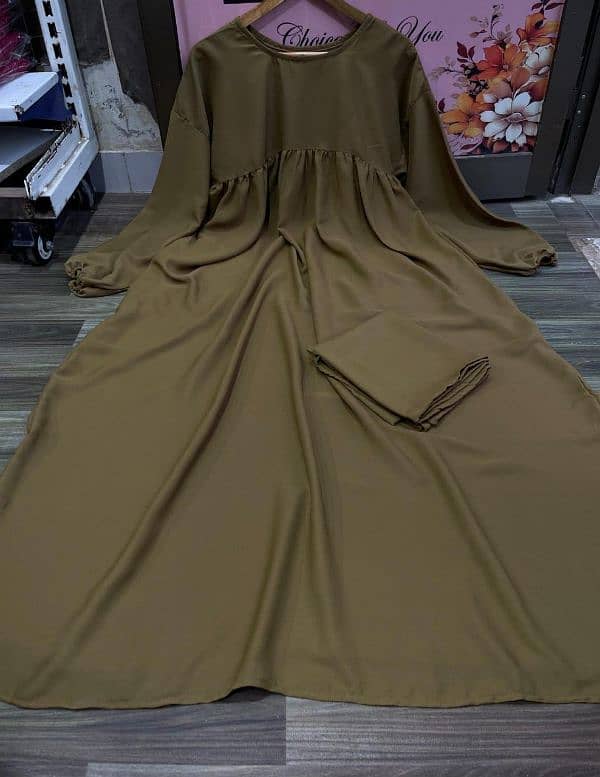 Georgette Plain Full Abaya With Stoller 5