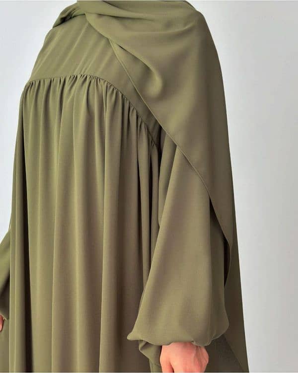 Georgette Plain Full Abaya With Stoller 6