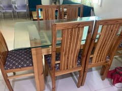 Dining table for sell 35000 6chair