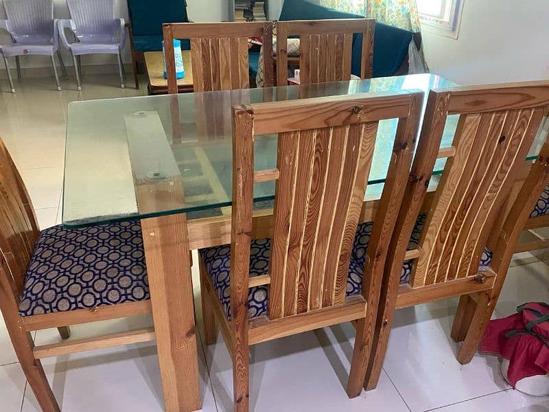 Dining table for sell 35000 6chair 0