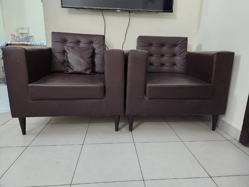 coffee chairs and 5 seater sofa set 5