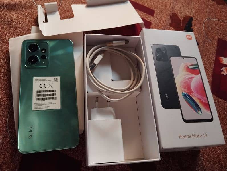 Urgent sale Xiaomi note 12 campalet box 8/128 with warranty 10