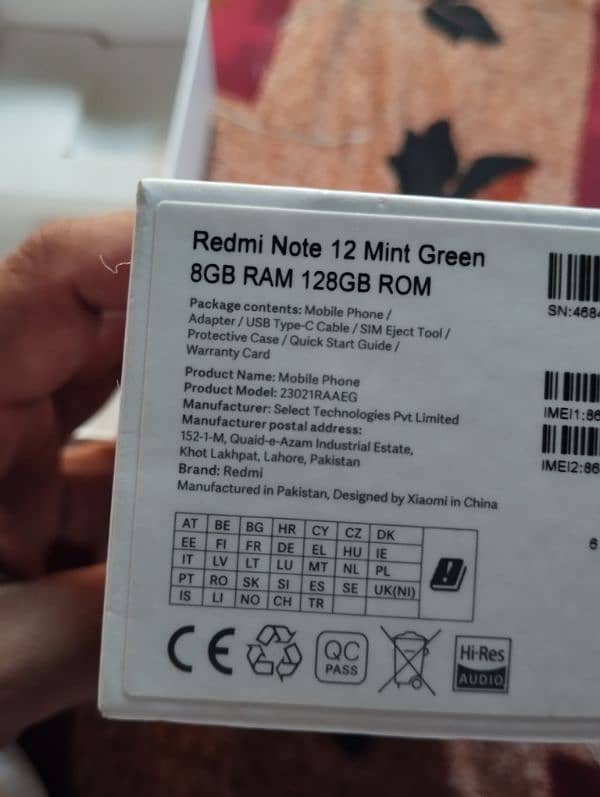 Urgent sale Xiaomi note 12 campalet box 8/128 with warranty 13