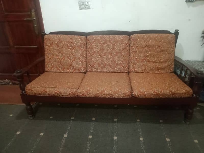 5 seater sofa set pure wooden 1