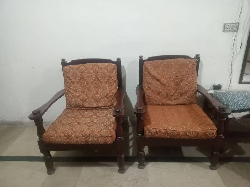 5 seater sofa set pure wooden 2