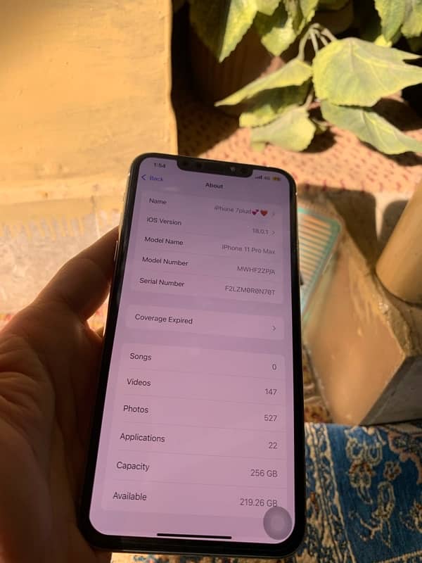 Iphone 11 pro max 256 GB pta Approv bh 89 6