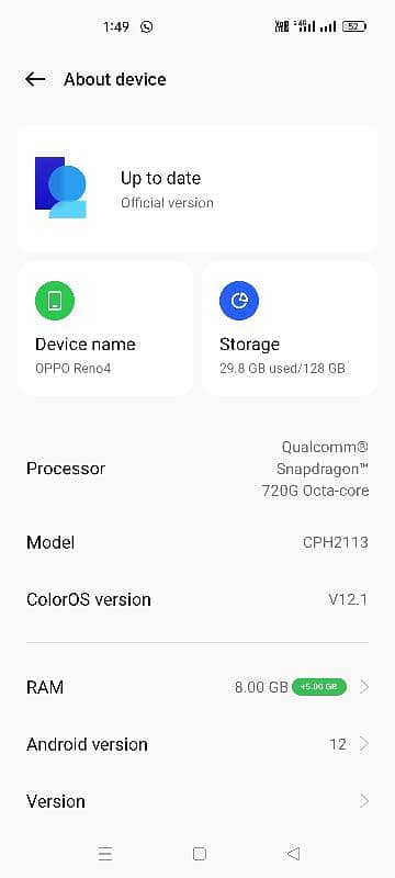 OPOO Reno 4 H. 8+5/128GB 6