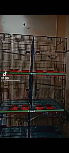 Ali birds cage 10/10 condition 3 portion (Partition Cage)