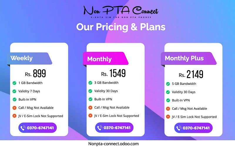 Non PTA Data ESim 2