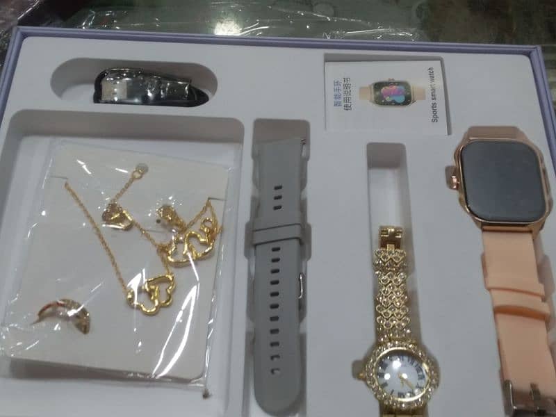 Smart watch +  watch + Artificial jewellery  For girls 1