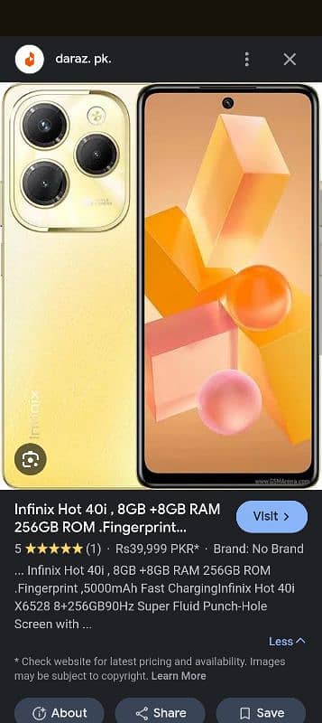 infinix hot 40i 8+8gb Ram 128gb memory 0