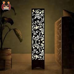 wooden table lamp with aesthetic light (home delivery available)