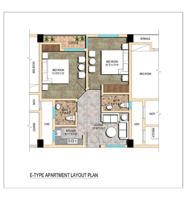 L-Block Front Open 5th Floor Corner E-Type Flat on Installments 6