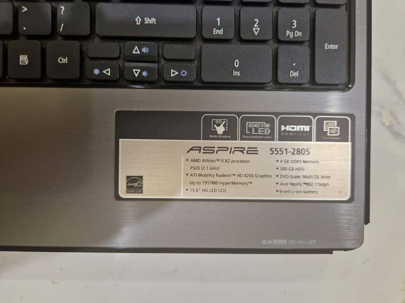 Acer Aspire 5551, dual core 2.1Ghz, 128gb ssd, 4gb ram 3