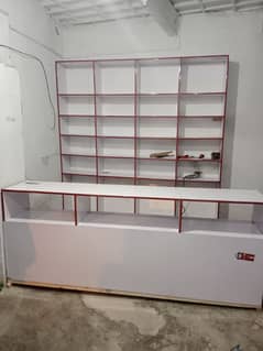 shop rack and counter