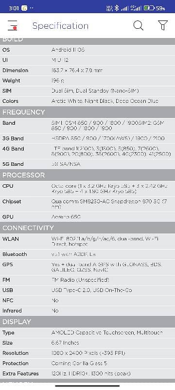 PoCo F3 5G PTA Approved 6+6 Ram 128 Rom 3