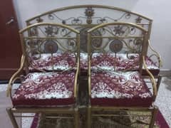 5 seater iron fancy sofa set