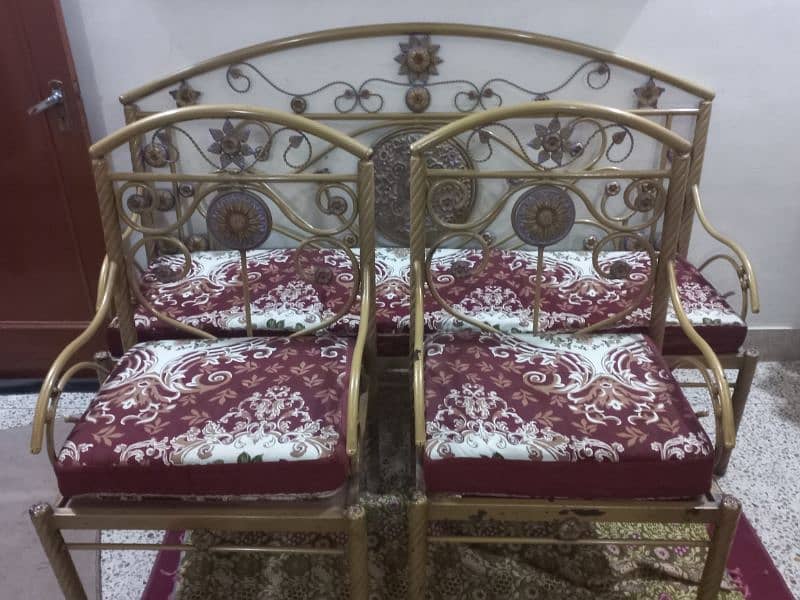 5 seater iron fancy sofa set 0