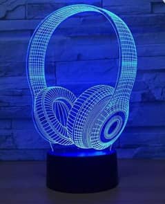 Headphone 3d illusion lamp