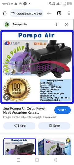 Pound+pool+ big size aquarium  pump