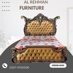 bed set / king size bed / double bed / poshish bed / bed / side table