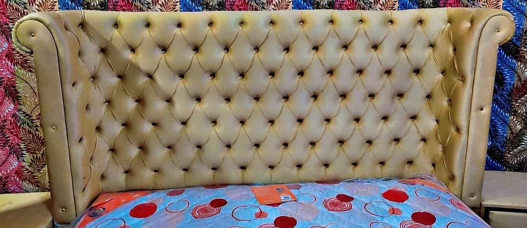 bed set / king size bed / double bed / poshish bed / bed / side table 16