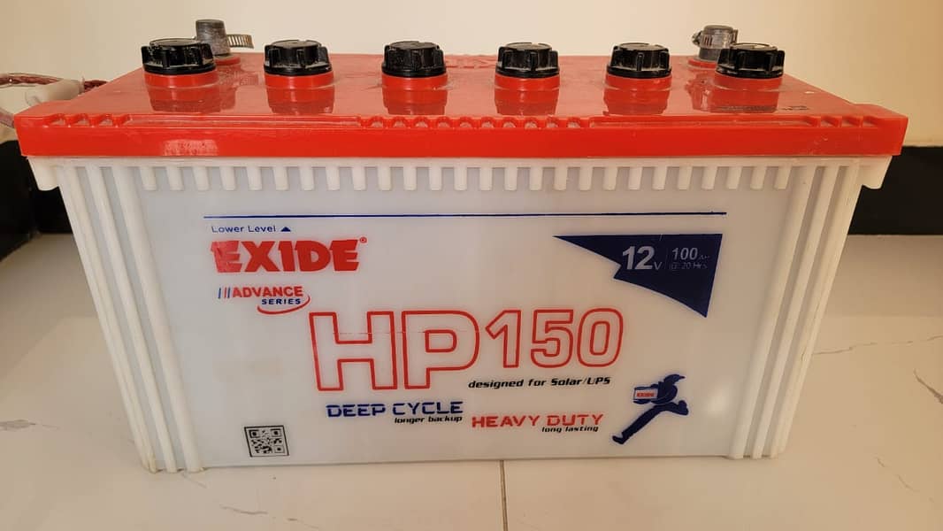 Exide Battery HP150 Deep Cycle Heavy Duty 12 Volts Specially Designed 0