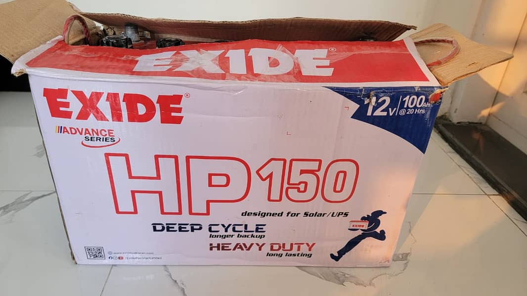 Exide Battery HP150 Deep Cycle Heavy Duty 12 Volts Specially Designed 5