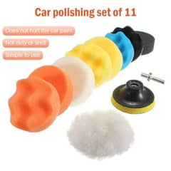 7Pcs 3" car Polishing Buffing Pad Kit Drill Adapter Car Polisher Buff