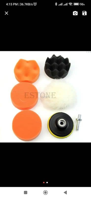 7Pcs 3" car Polishing Buffing Pad Kit Drill Adapter Car Polisher Buff 15