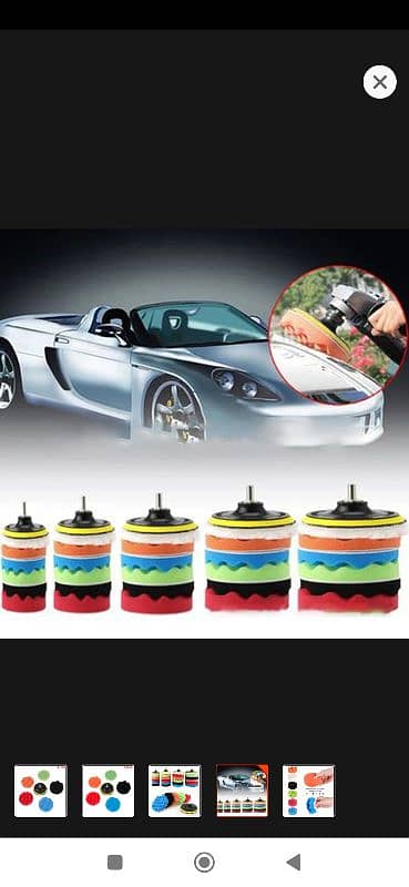 7Pcs 3" car Polishing Buffing Pad Kit Drill Adapter Car Polisher Buff 17