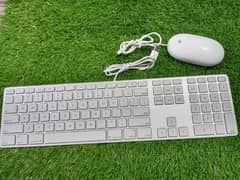 Apple USB Wire Keyboard Mouse Pair Stock Available