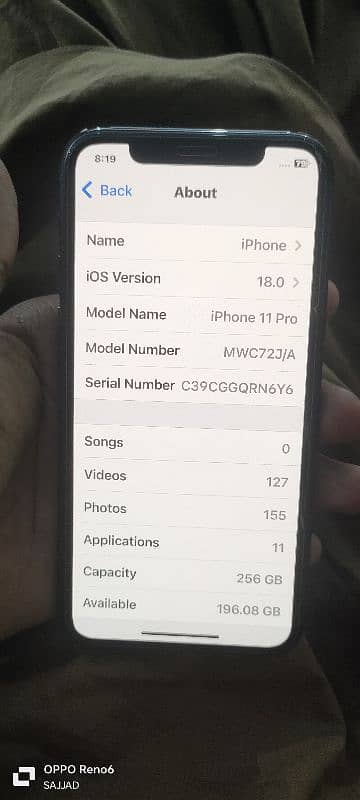 iPhone 11 pro 256Gb 90%B factory unlock 1