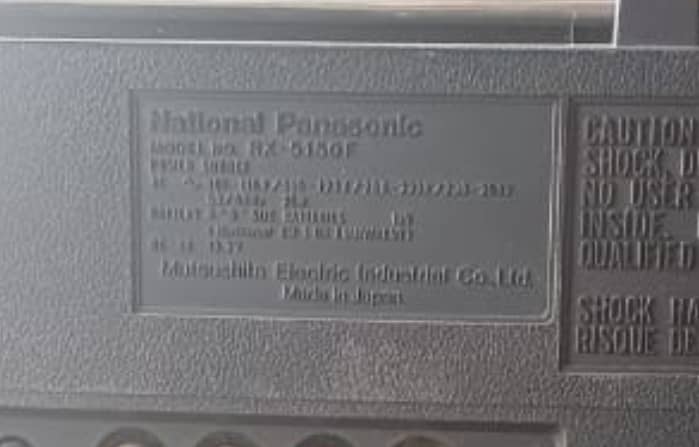 National Panasonic tape recorder with radio rx 5150f, 4