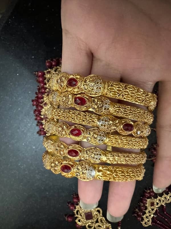 full heavy bridal baraat day complete jewellery set 7