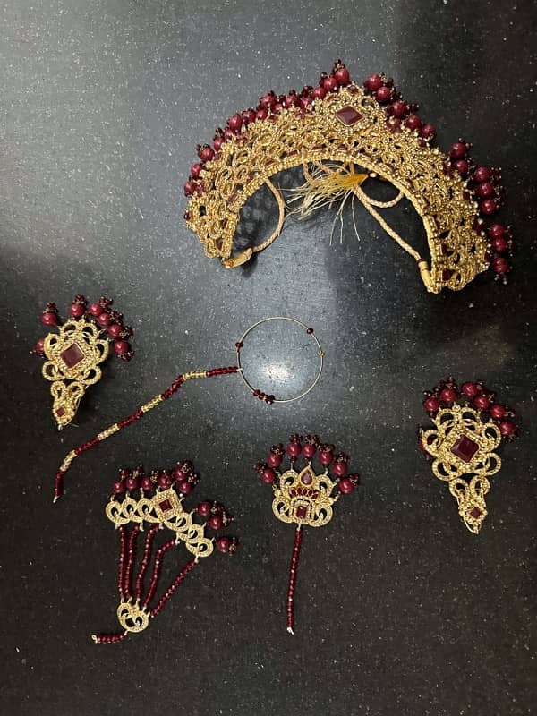 full heavy bridal baraat day complete jewellery set 6