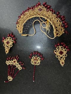 full heavy bridal baraat day complete jewellery set