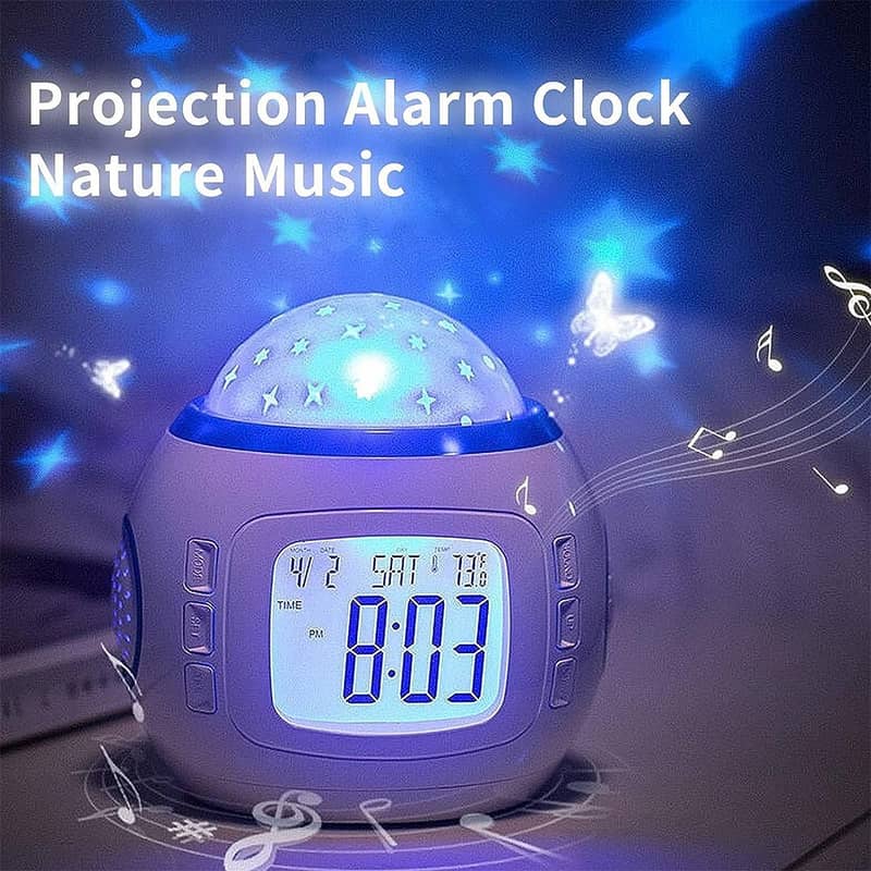 Digital Star Sky Projection Alarm Clock 1038 4